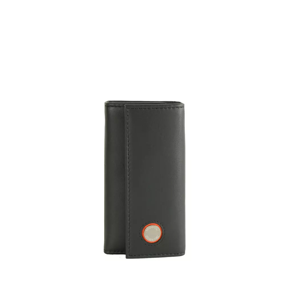 Black Cowhide Keychain