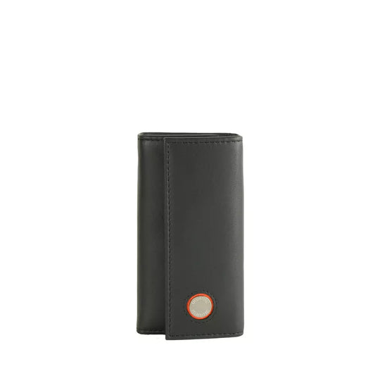 Black Cowhide Keychain