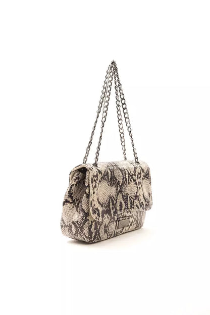 Gray Leather Crossbody Bag