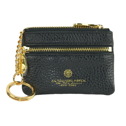 Black Bovine Leather Keychain