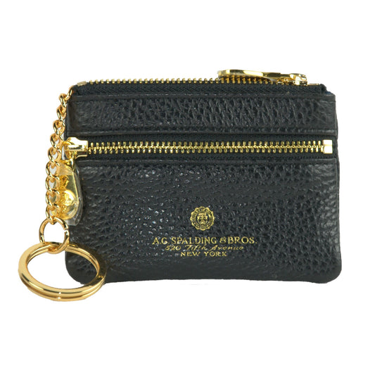Black Bovine Leather Keychain