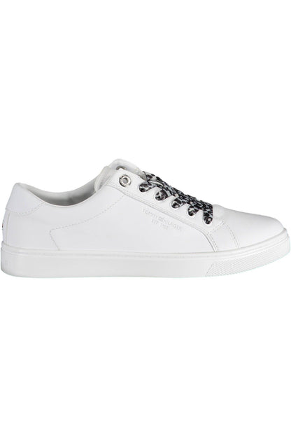 White Polyester Sneaker