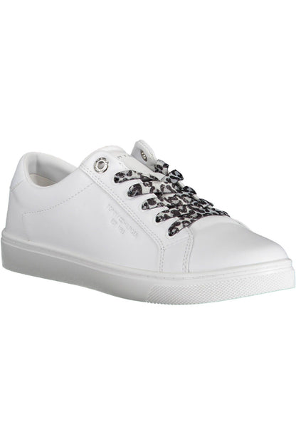 White Polyester Sneaker