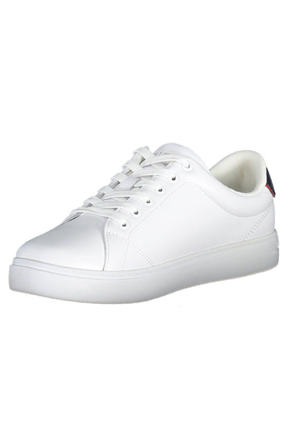 White Polyester Sneaker