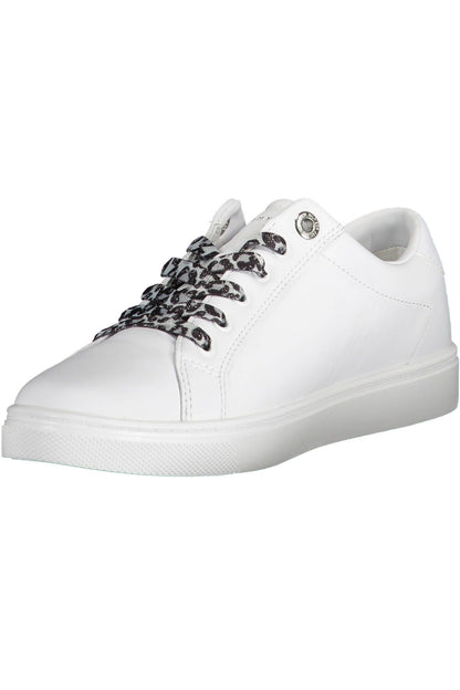 White Polyester Sneaker