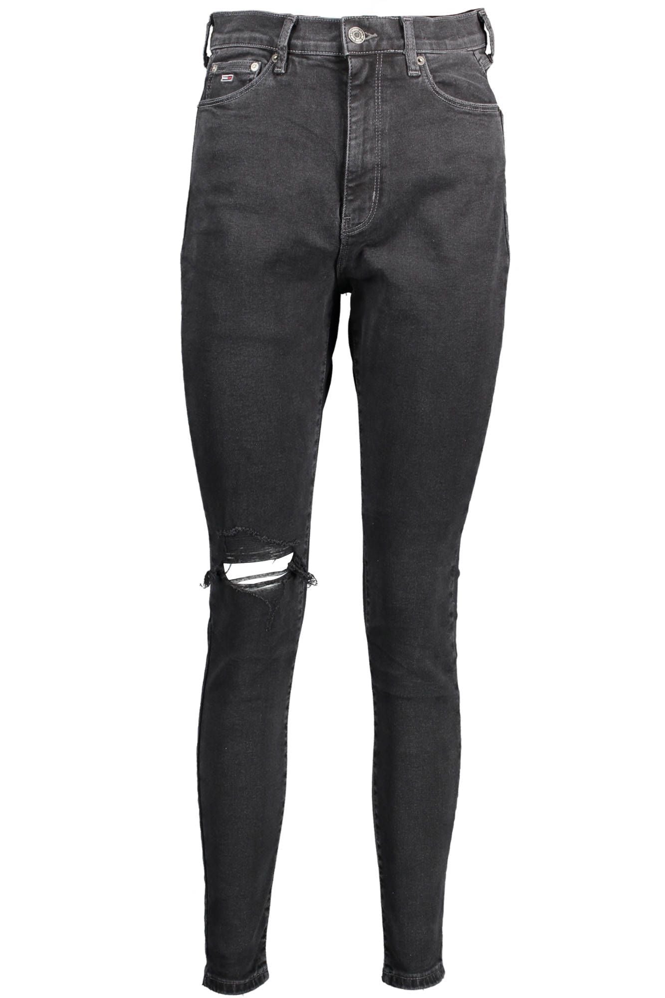 Black Cotton Jeans & Pant