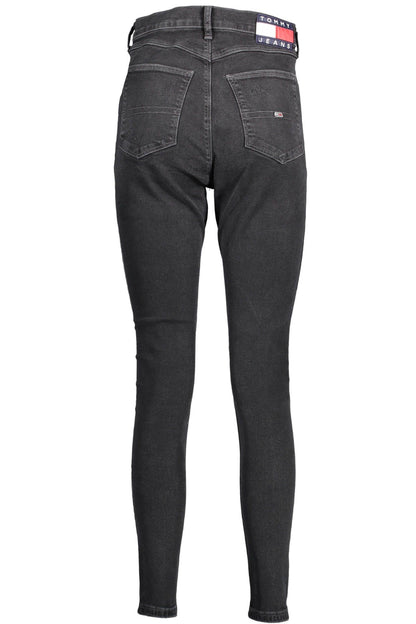 Black Cotton Jeans & Pant