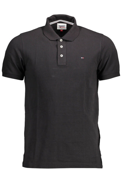 Black Cotton Polo Shirt
