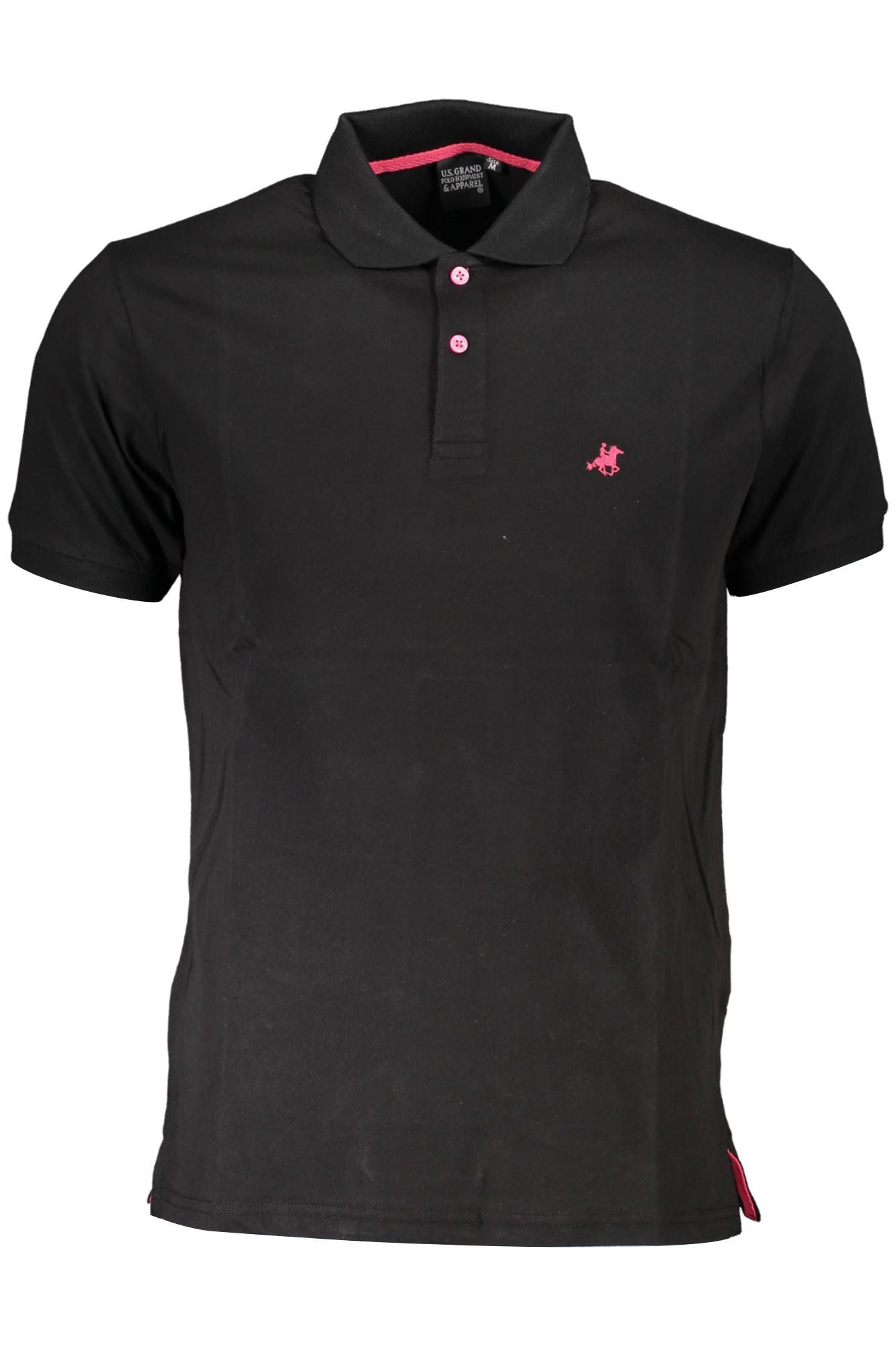 Black Cotton Polo Shirt