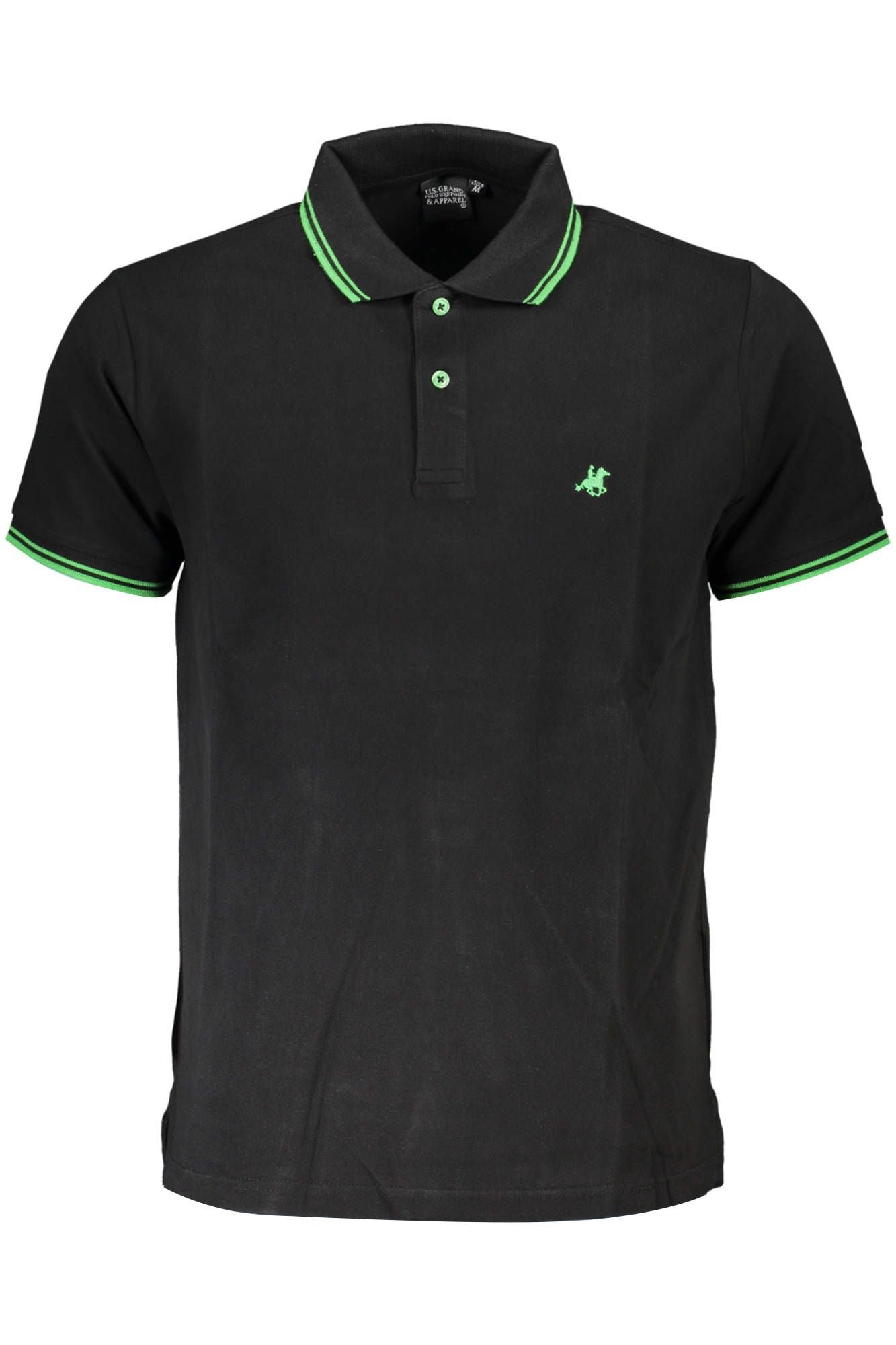 Black Cotton Polo Shirt