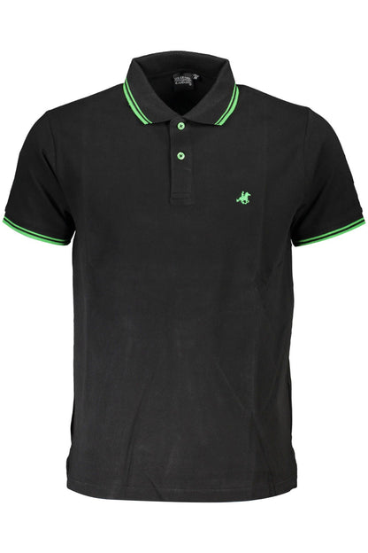 Black Cotton Polo Shirt