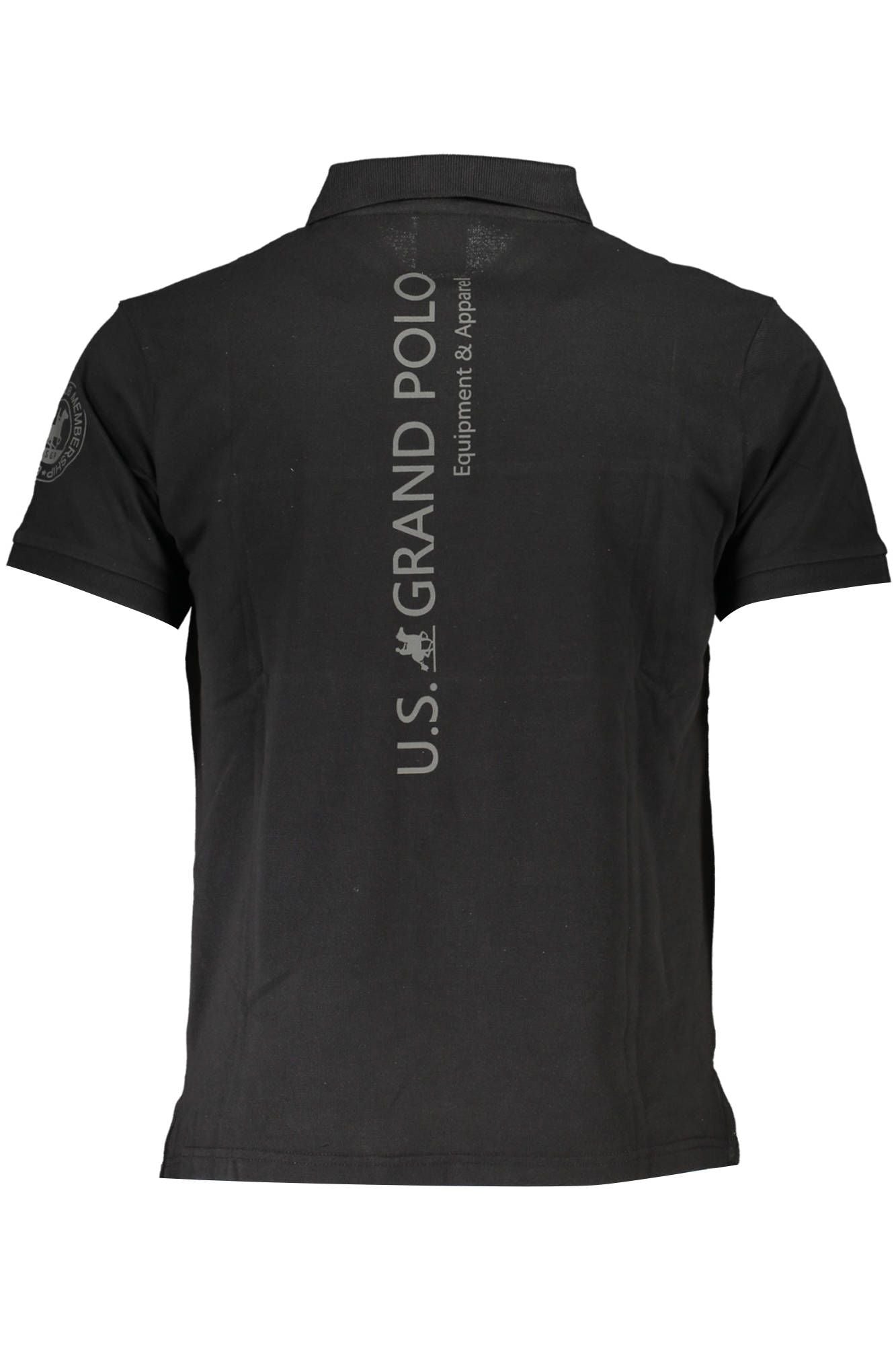 Black Cotton Polo Shirt