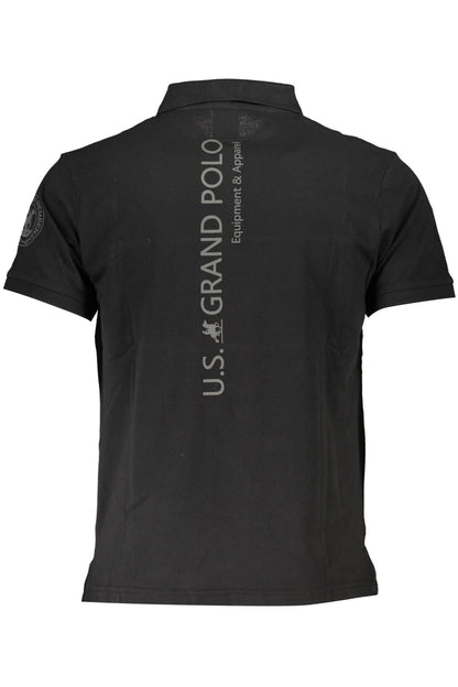 Black Cotton Polo Shirt