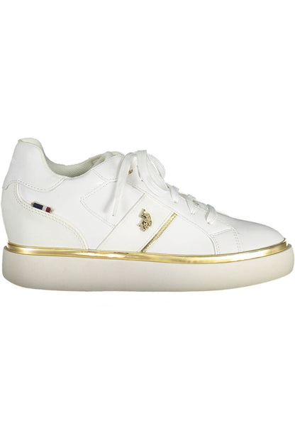 White Polyester Sneaker