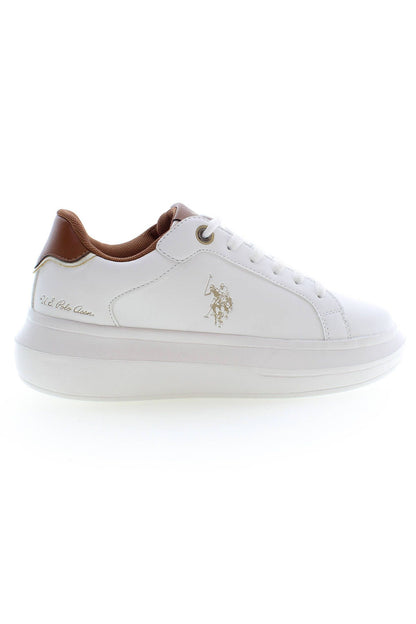 White Polyester Sneaker