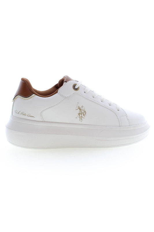 White Polyester Sneaker