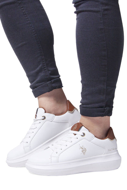 White Polyester Sneaker