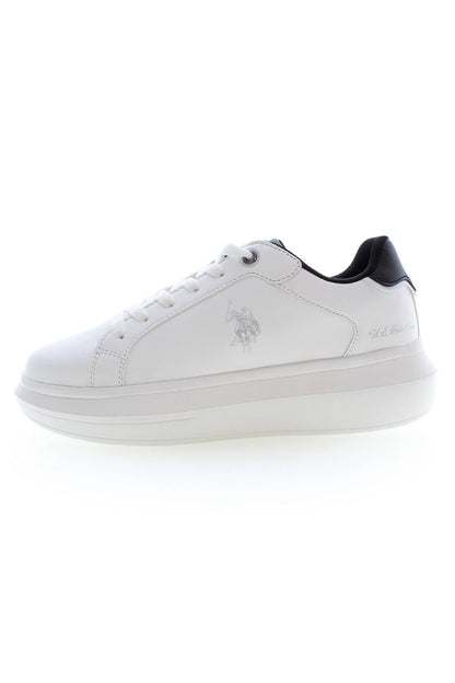 White Polyester Sneaker