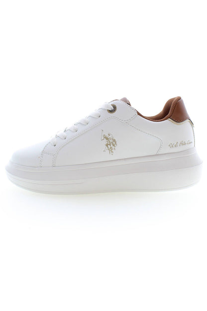 White Polyester Sneaker