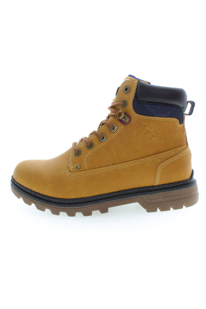 Beige Polyester Boot